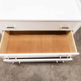 Scandinavian dresser 1960 3 drawers madeover brass bakelite