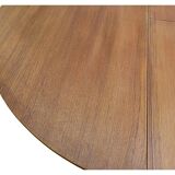 Vintage Scandinavian teak dining round table 60s