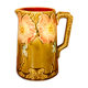 Pichet barbotine Art Nouveau, Gustave de Bruyn, Fives Lille circa 1900