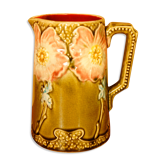 Pichet barbotine Art Nouveau, Gustave de Bruyn, Fives Lille circa 1900