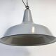 Large Industrial British Grey Enamel Pendant Lamp from Benjamin, 1960s