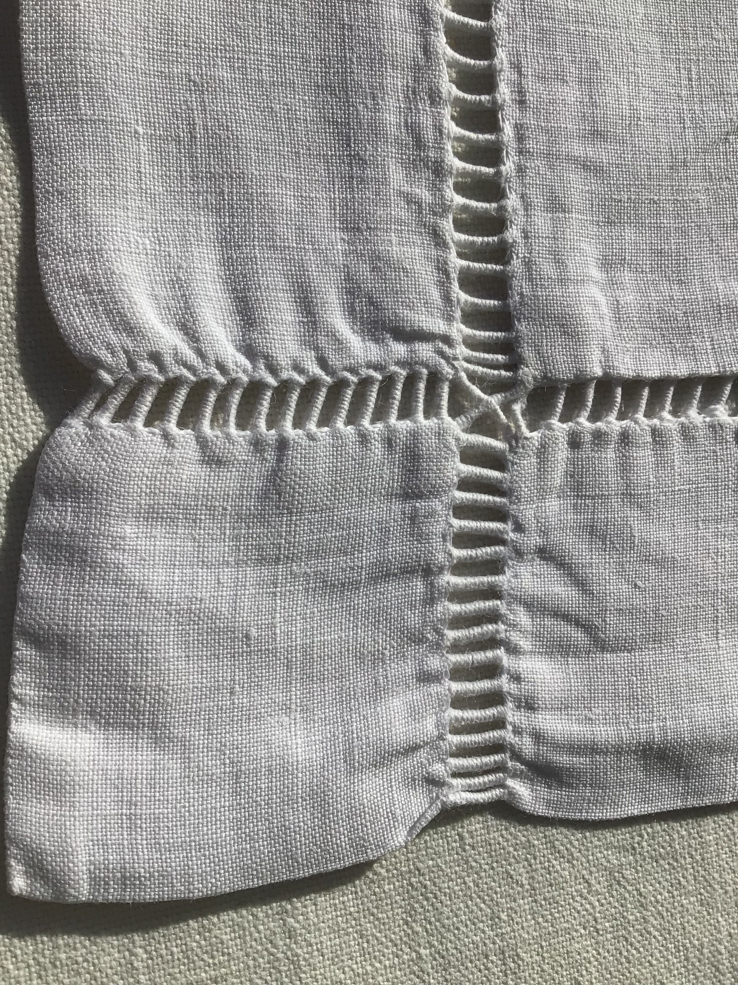 Pillowcase linen embroidered RR interlaced day scale