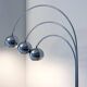 Sculptural Space Age Arco Floor Lamp, Chrome Metal, Three Lights, Reggiani