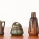 Lot de 3 céramiques Denbac Art-Déco en grès flammé 1930.