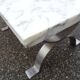 Coffee table in marble and vintage steel design from the 70s