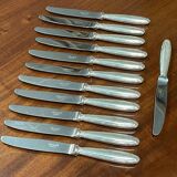 Set of 12 silver-plated cheese knives from Christofle, Rubans model