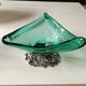 Murano/Glass Line Art Glass Sea Shell Trinket Dish. Diam 20