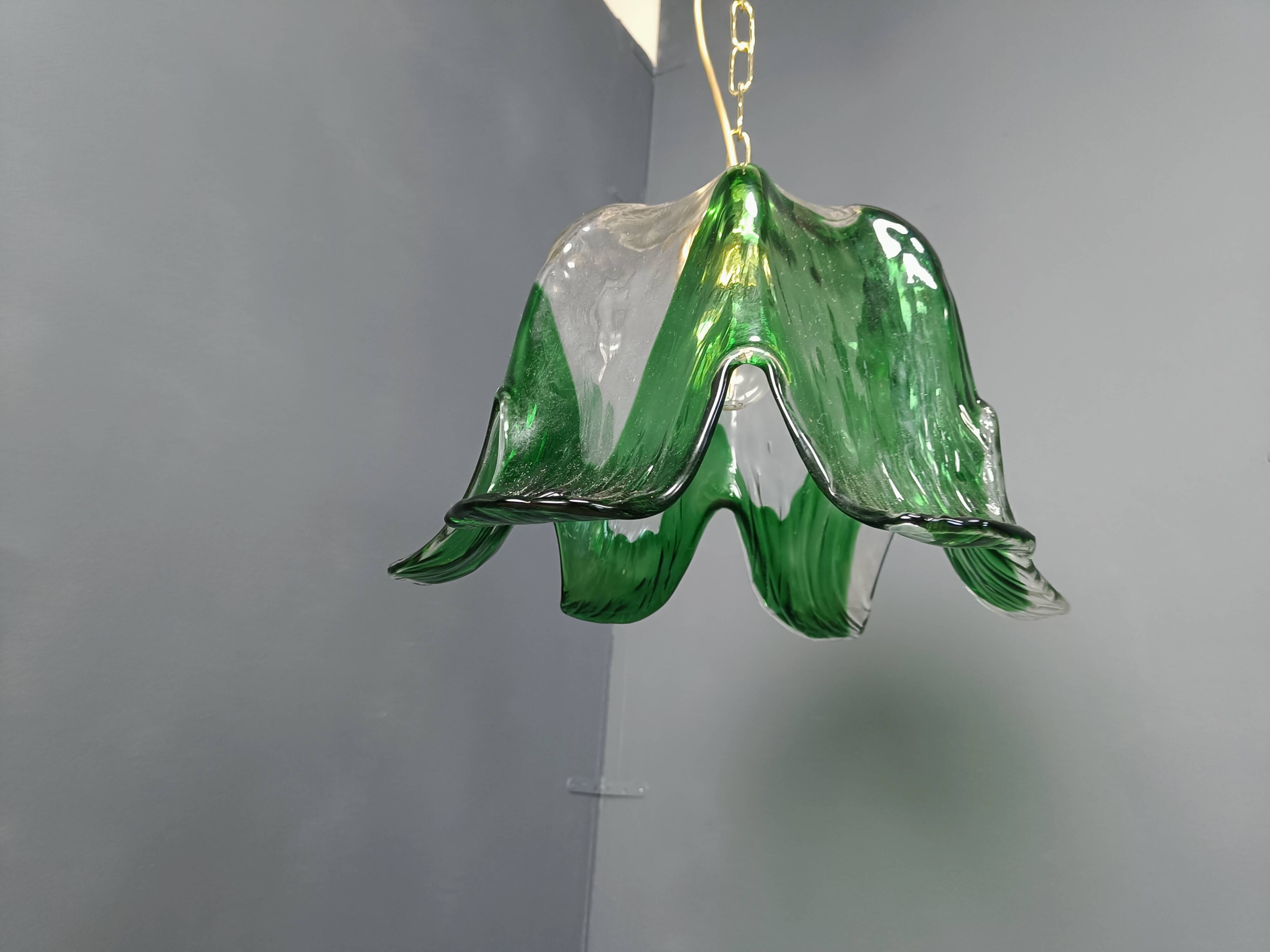 Vintage murano glass pendant light, for Mazzega, 1960s