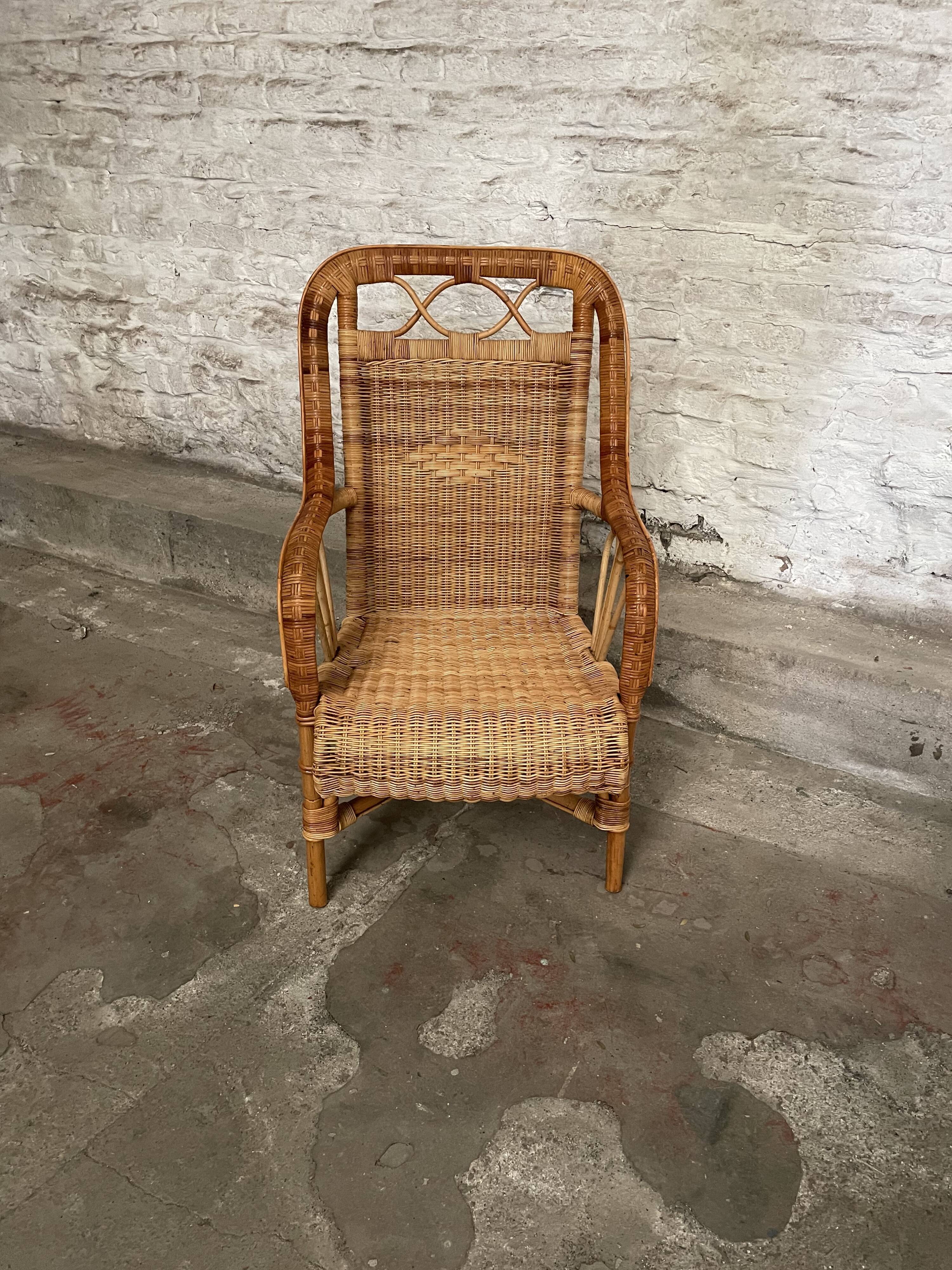Rattan armchair