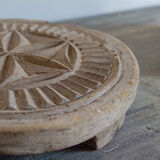 Carved wooden chapatis board