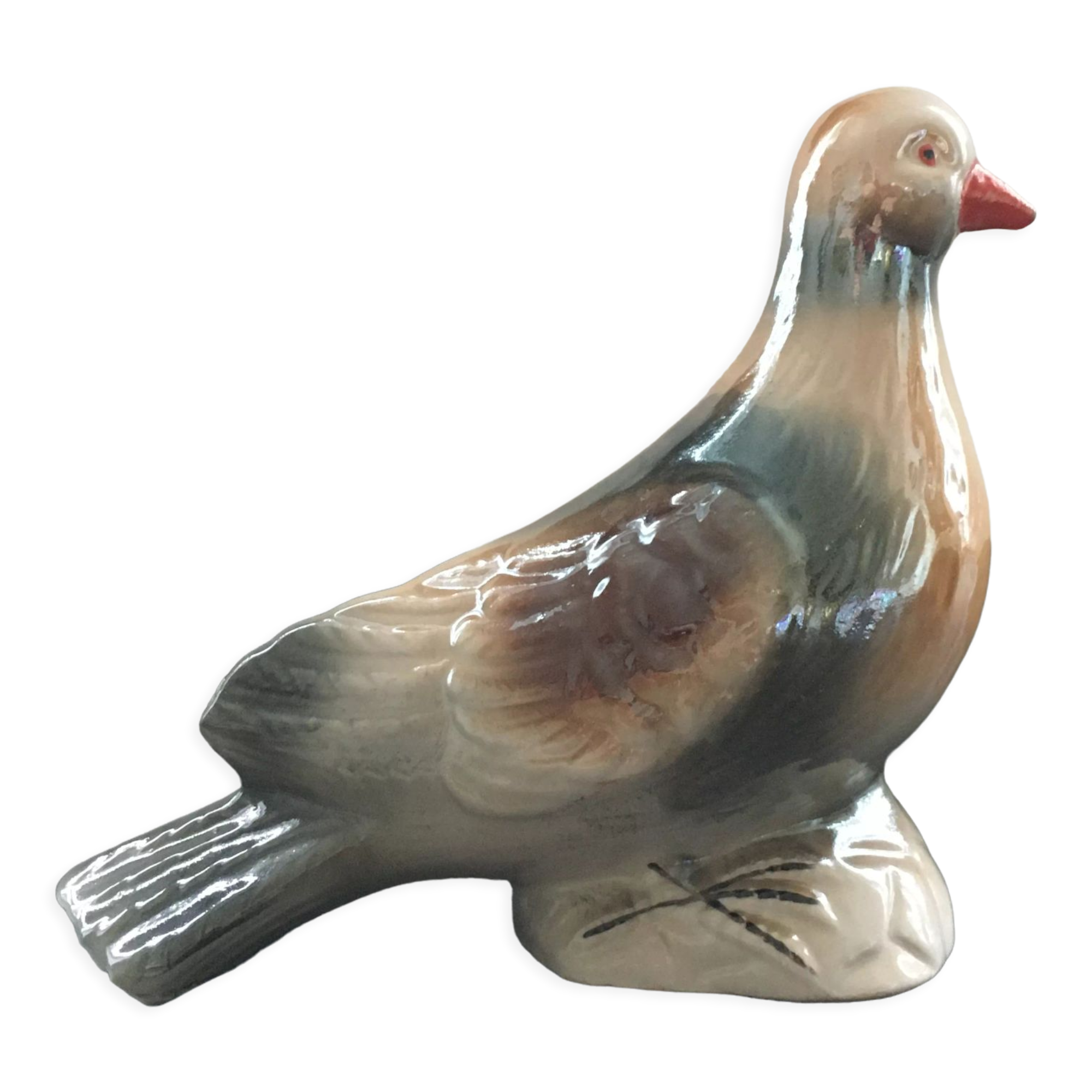 Oiseau céramique irisée