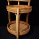 Round trolley with bamboo and rattan wheels