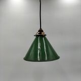 Old enamelled sheet metal lamp