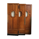 3 identical oak ancient doors