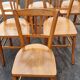 6 Luterma bistro chairs, blond wood, vintage, 50s