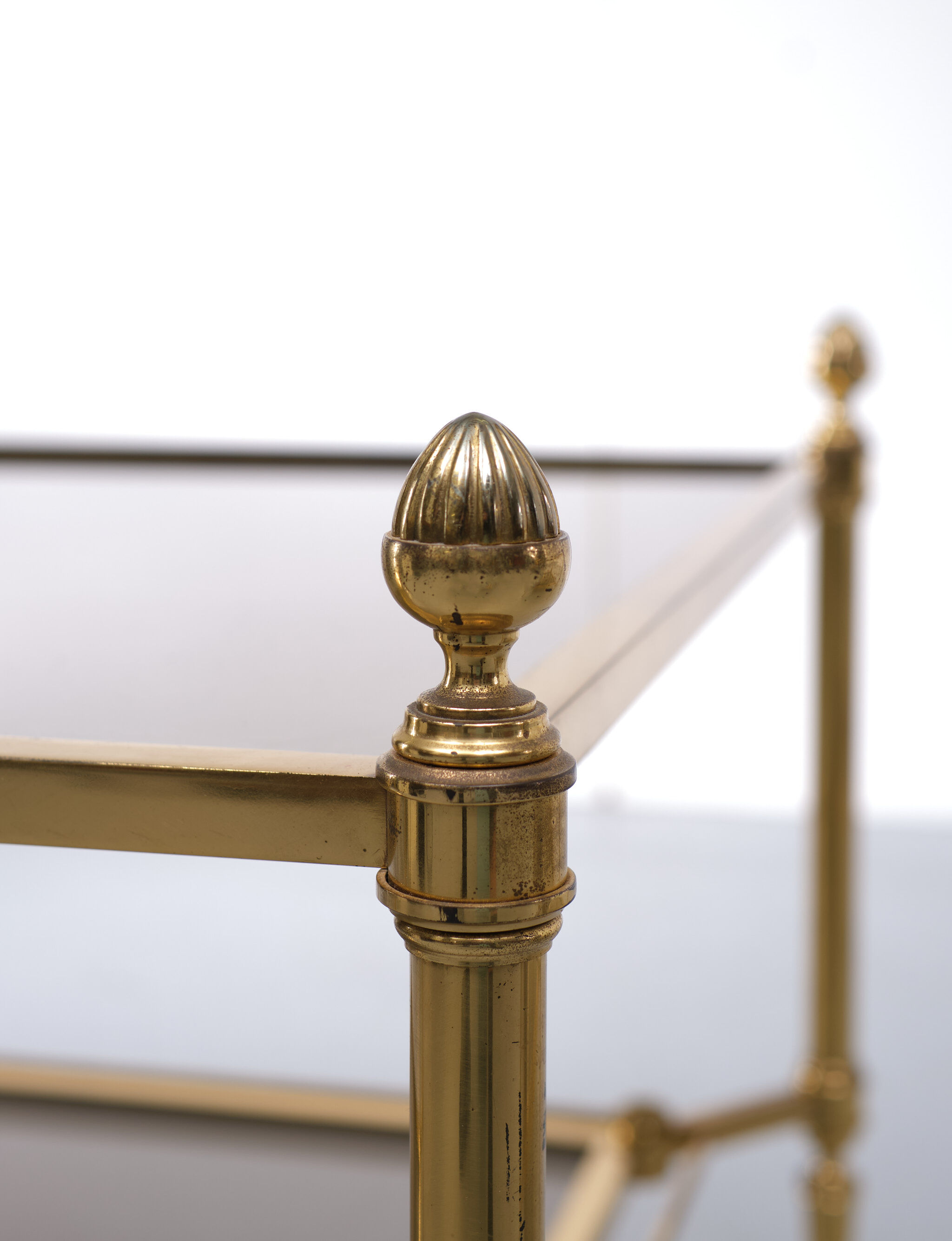 Superb brass bronze sofa tables, 1950s, france