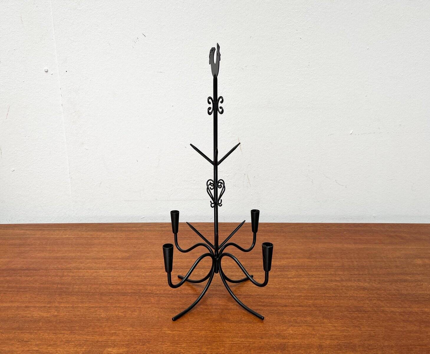 Mid-century Scandinavian metal candle holder by Gunnar Ander, 1960s.