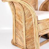 Large rattan “palm” armchair