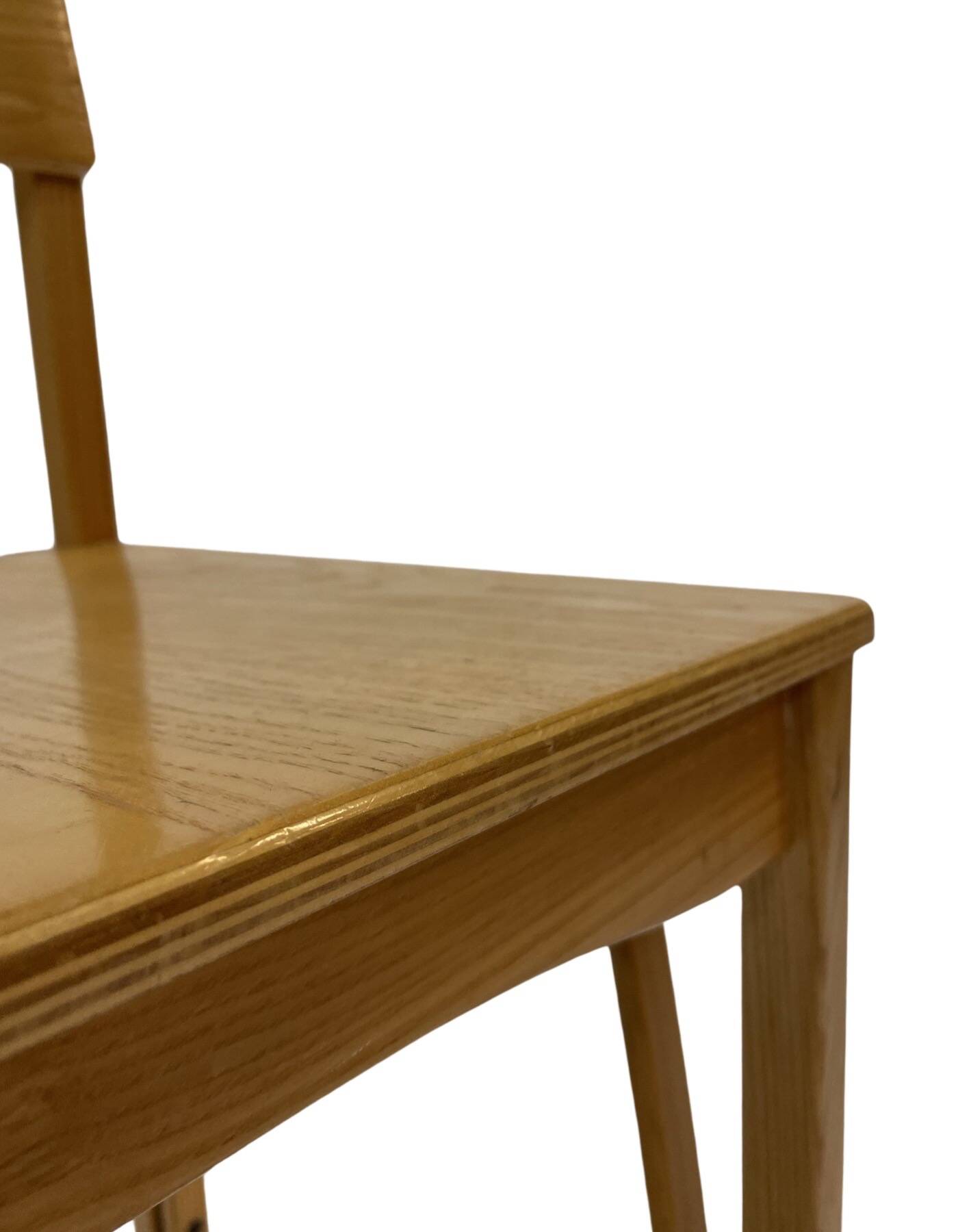 Vintage wooden chair 1980s minimalist design unique