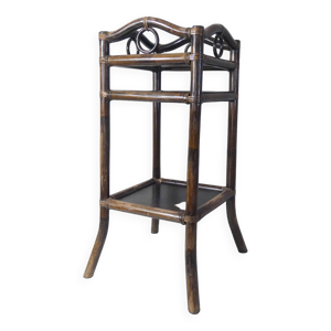 Table d'appoint sellette - rotin