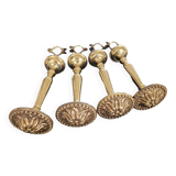 Antique brass curtain tiebacks - Set of 4