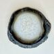 Vintage brown crystal agate slice tray agate ashtray 1960
