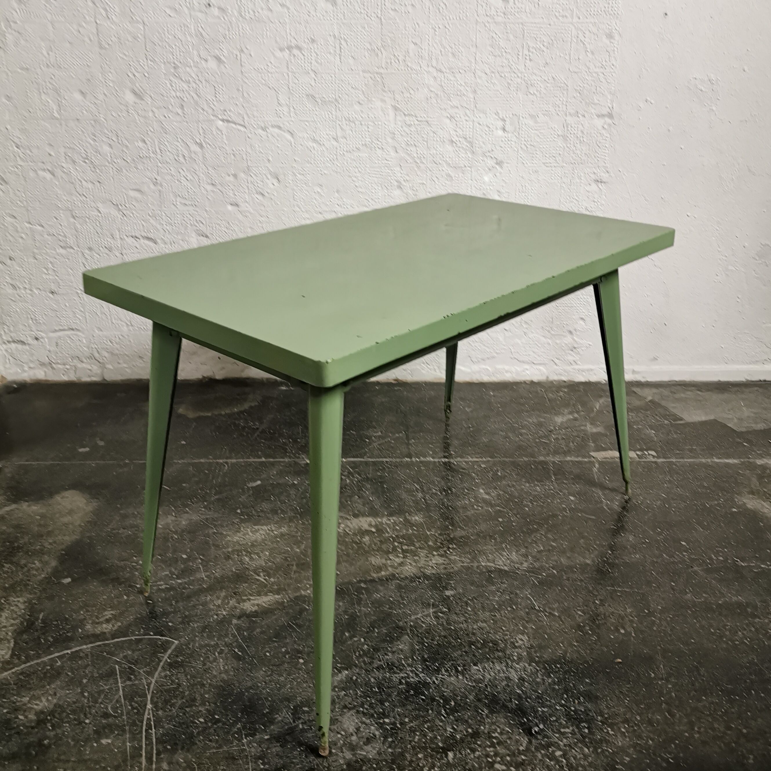 Old Tolix dining table