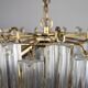Brass and Murano chandelier by Venini by Novaresi