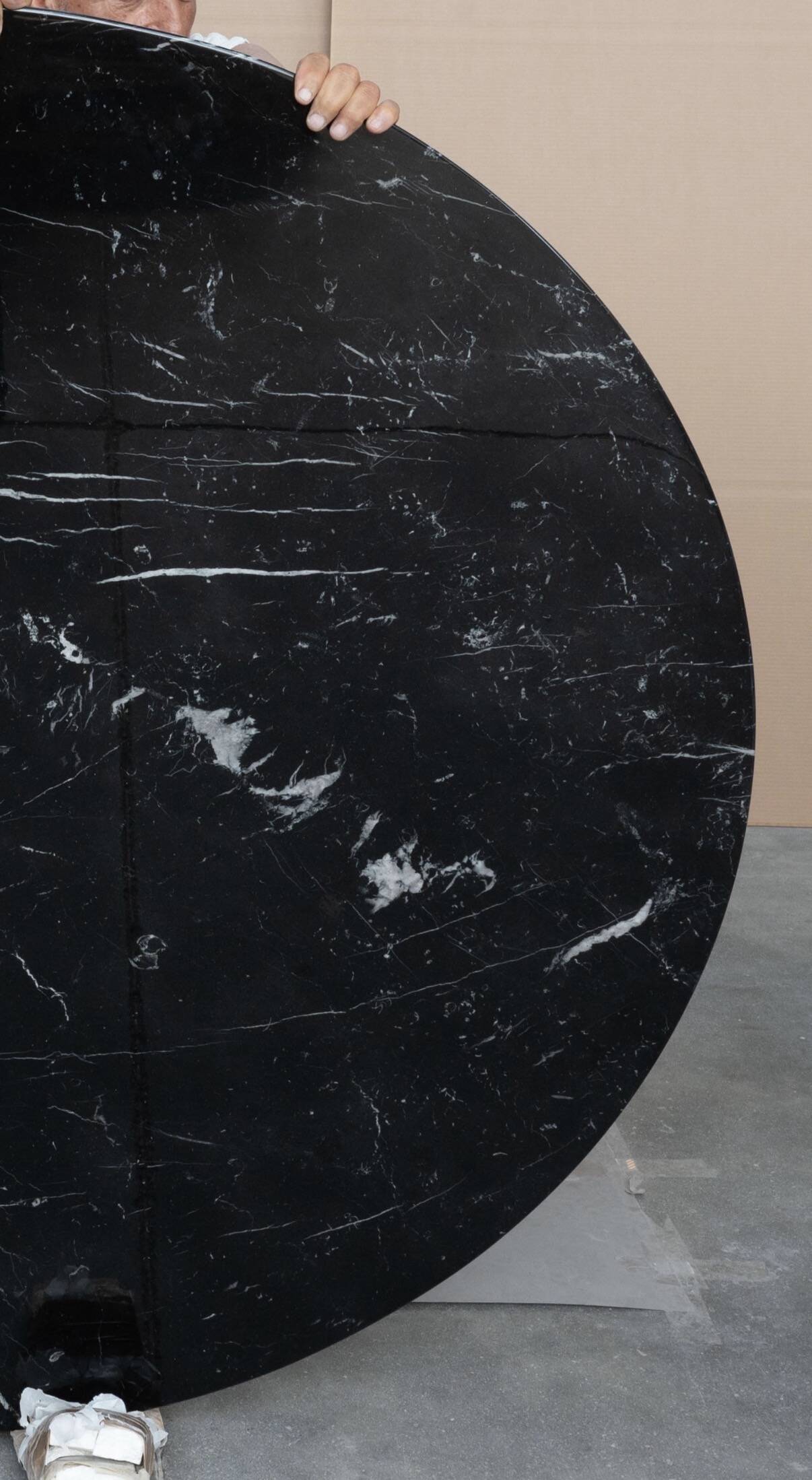 Original Knoll Tulip dining table (152cm) Nero Marquina glossy LIKE NEW!!