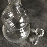 Vintage glass perfume flask height 18 cm
