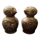 Norbert Pierlot ceramic owl salt and pepper set