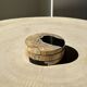 Set of 3 fossilized wood coasters (clear)
