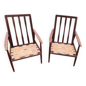 Paire de fauteuils scandinaves