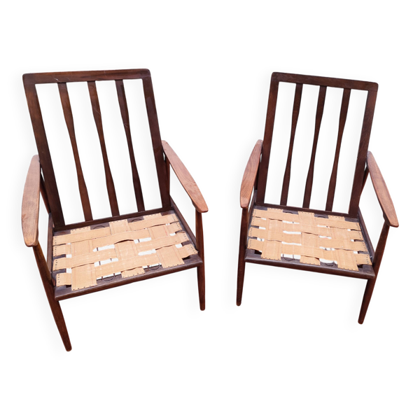 Paire de fauteuils scandinaves