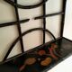 Antique bamboo and lacquer wall shelf