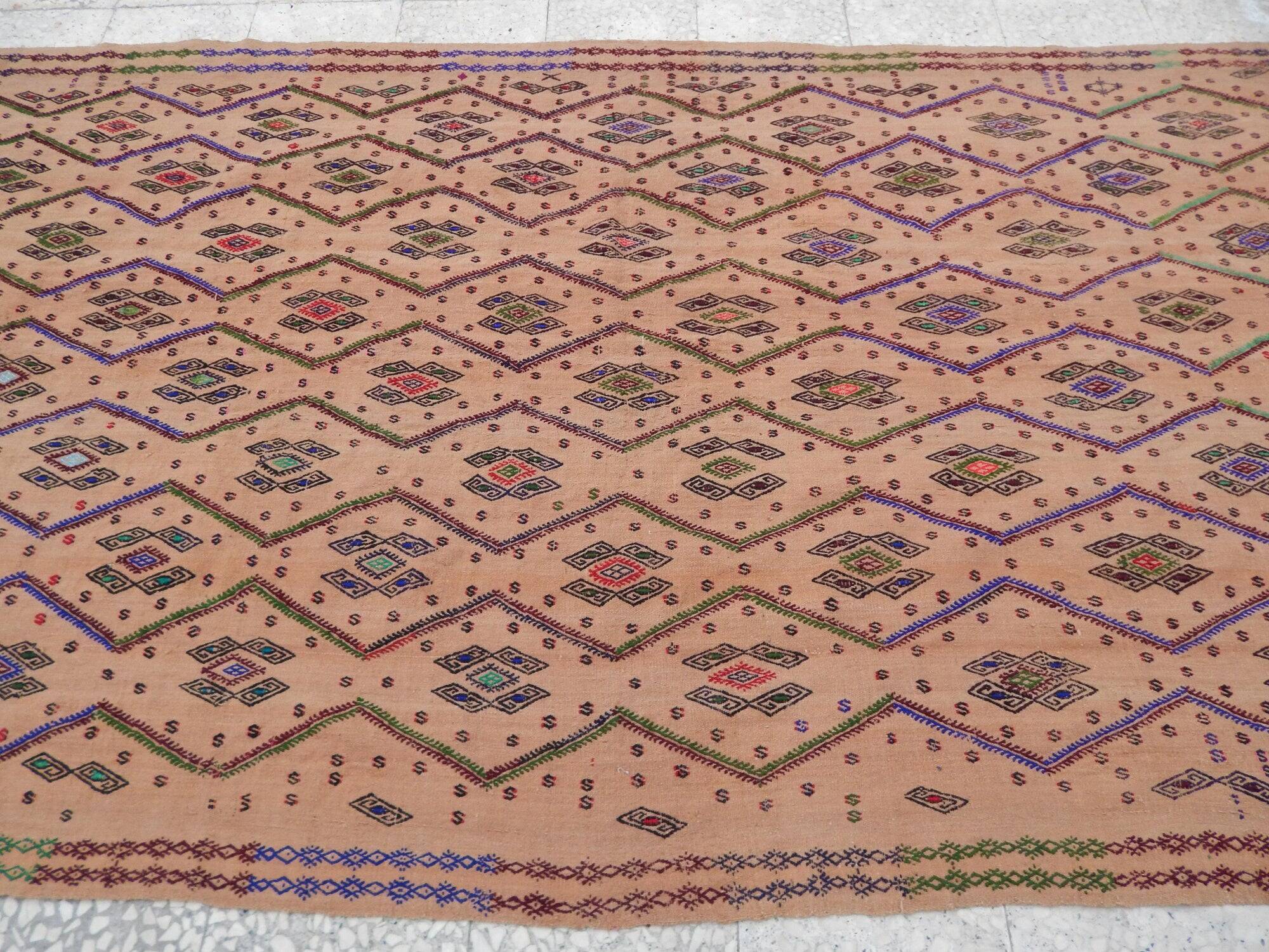 Vintage Turkish kilim, handwoven, 153x287 cm.