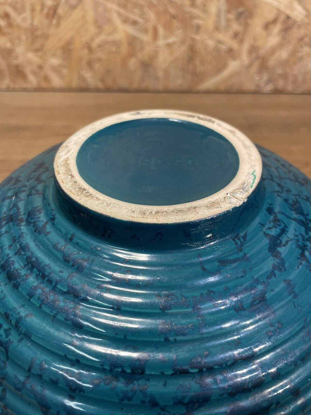 Vase ball earthenware Saint-Clement, France, art deco era