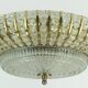 Glamorous 1960s mid century ceiling lamp ceiling fixture brass and glass