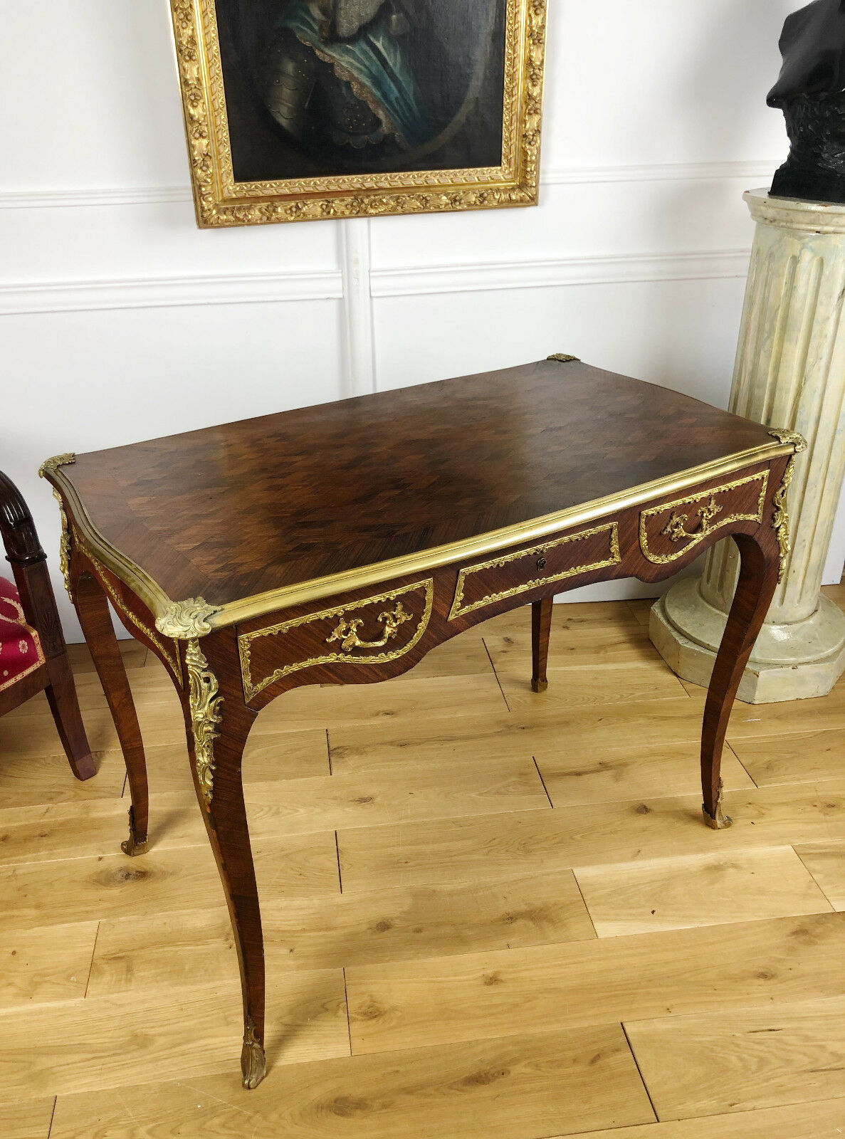 Desk flat time Napoleon III style Louis XV