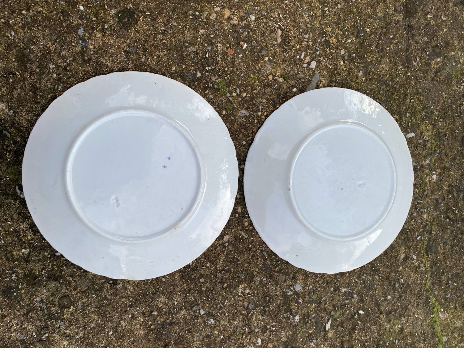 Set of 2 early 19th century earthenware plates