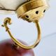 Vintage mother-of-pearl and brass flower wall light