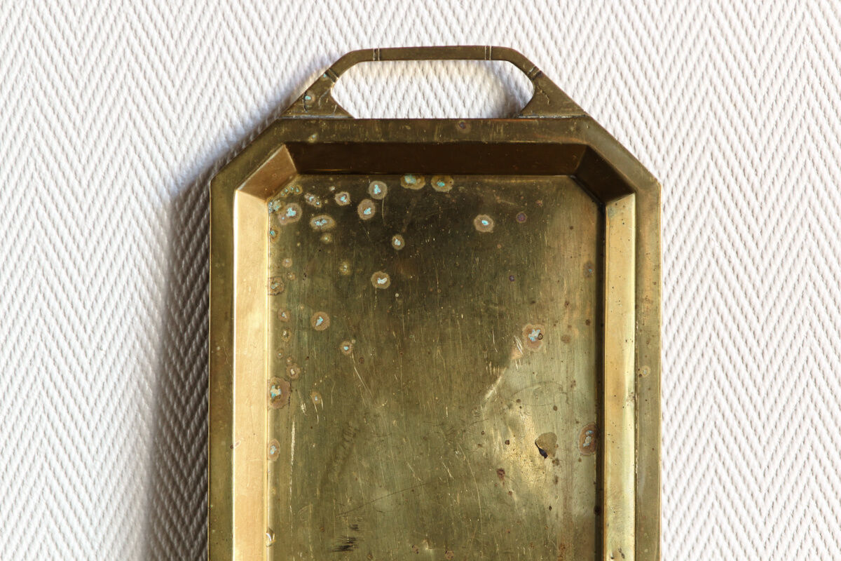 Art deco brass tray