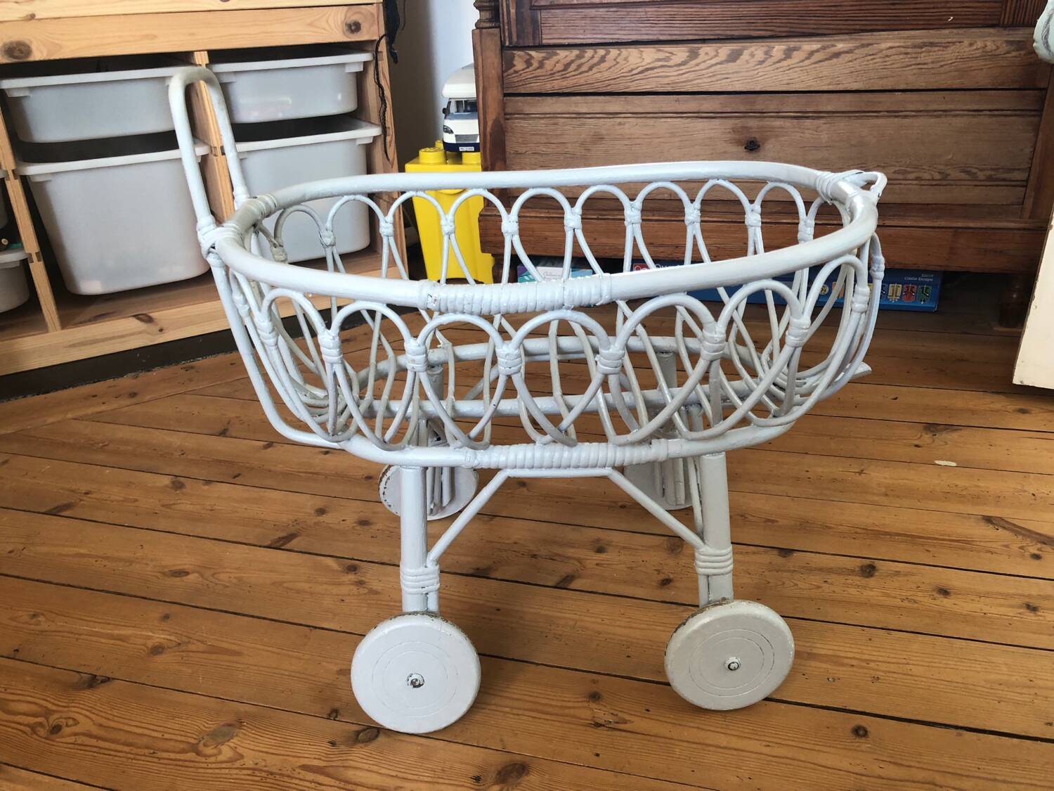 Renovated rattan pram