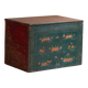 Antique Chinese chest in green lacquered elm – China, circa 1900