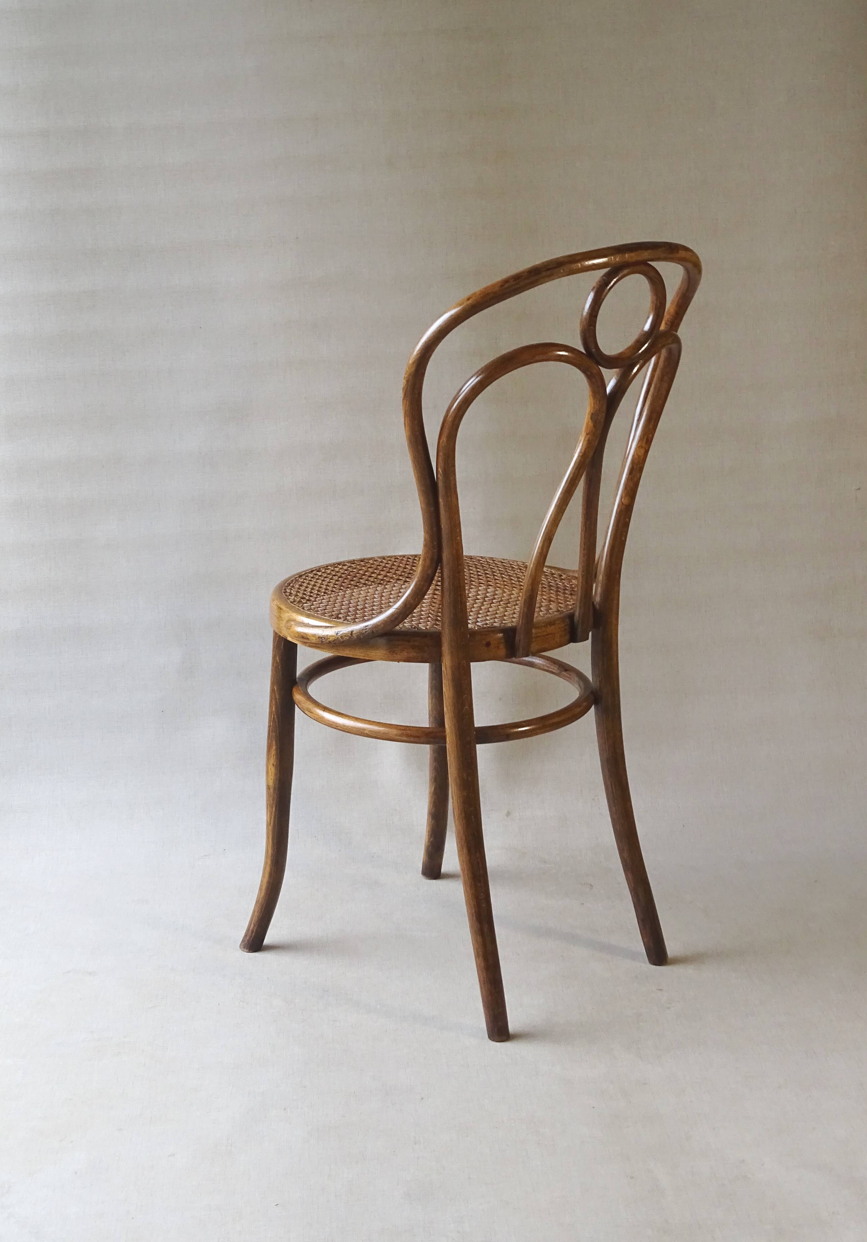 Engelstuhl cane bistro chair by Hofmann Austria