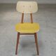Yellow wooden chair TON Bystrice (Thonet) 1970