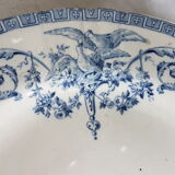Plate faience of Gien with decoration of birds