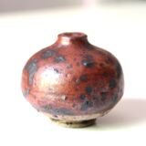 Vase boule en grès pyrité, années 70