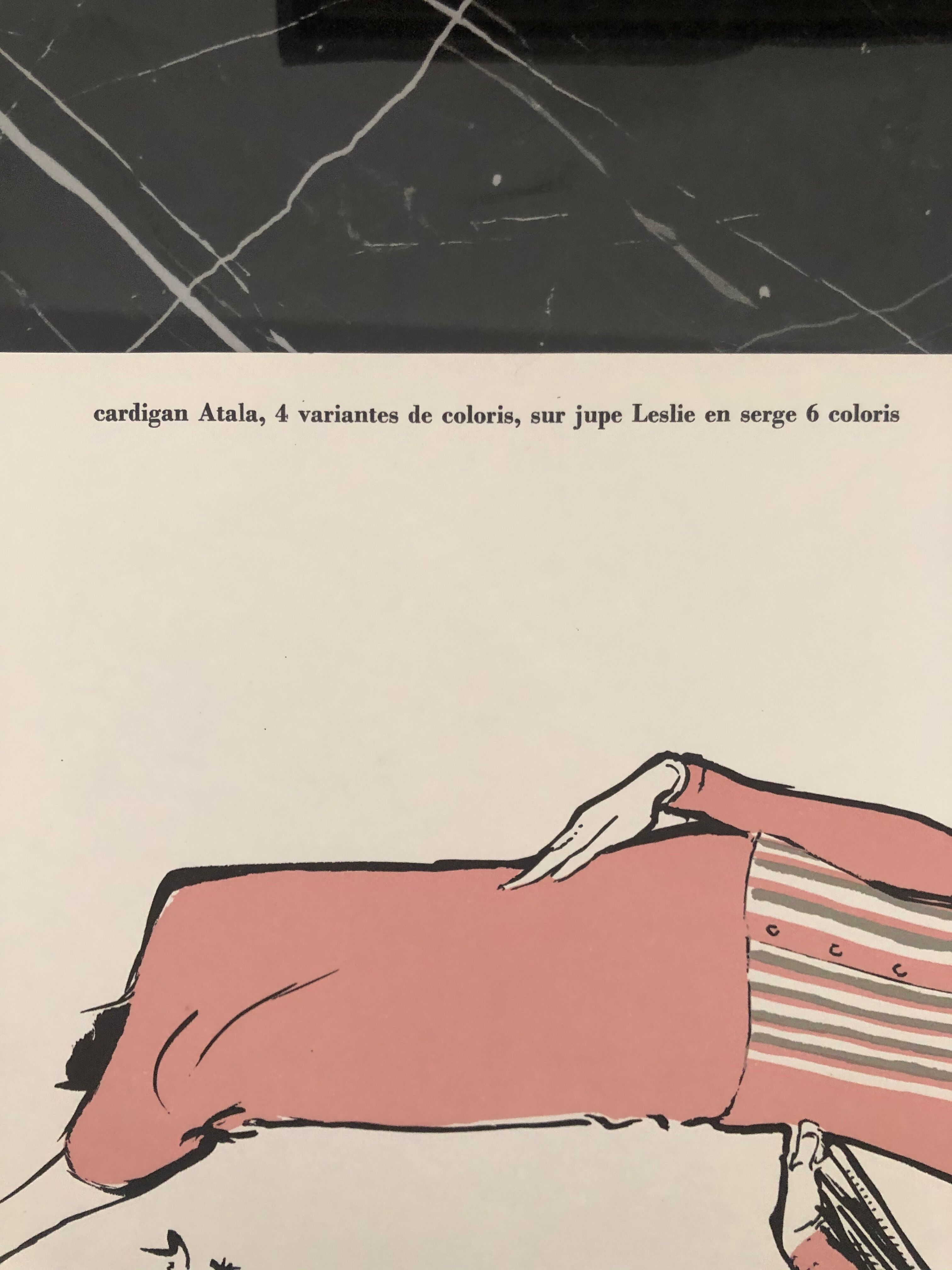 Illustration de mode 1957 par René Gruau