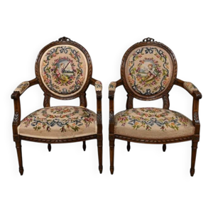 Paire de fauteuils en - xxe